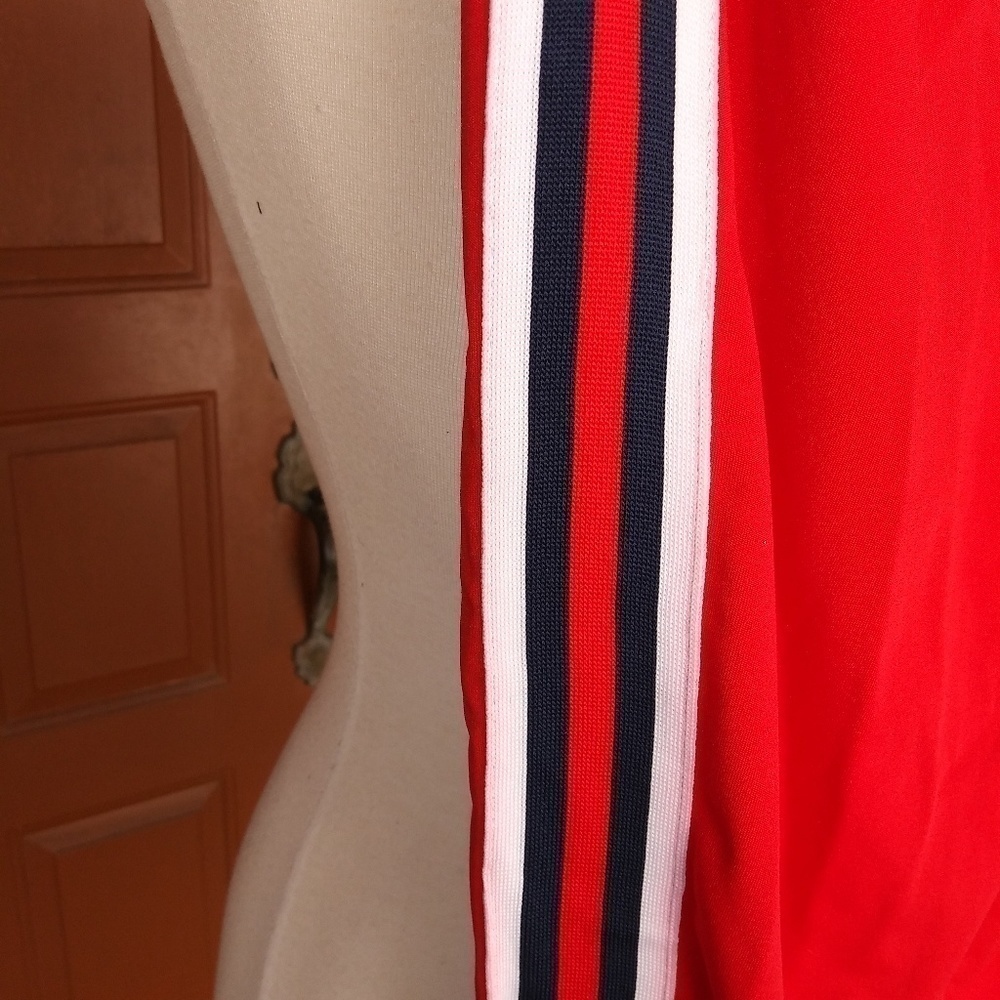 Red Track Pants Straight Leg Small Y2K - Picture 3 of 5